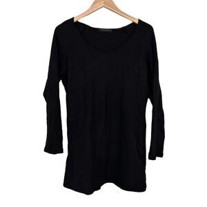 Cut Loose Black Long Sleeve Shirt Sz M Lagenlook
